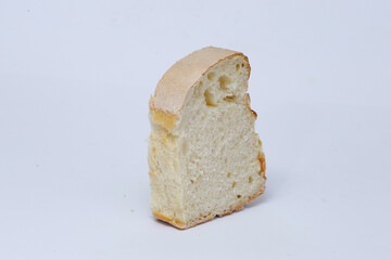 Italian bread on a white background