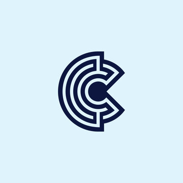 Letter CC or Double C logo