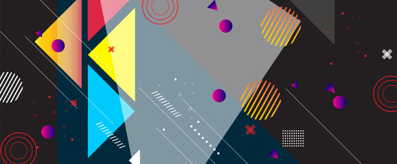 Obraz premium Abstract creative notebook cover template design. Geometric pattern background, vector abstract shapes and lines art for covers, catalogs, posters design