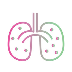 Lung Pollution Air Gradient Line Icon