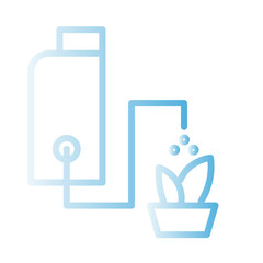 Pesticide Plant Pollution Gradient Line Icon