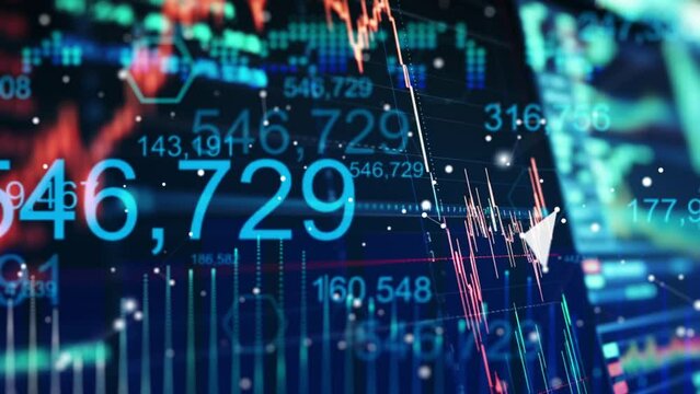 Stock chart data background. Financial market and analysis growth money profit concept. 
