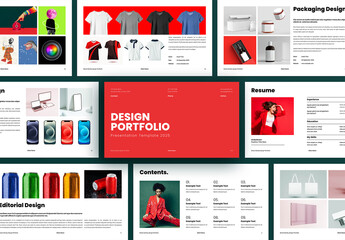 Design Portfolio Presentation Template - obrazy, fototapety, plakaty
