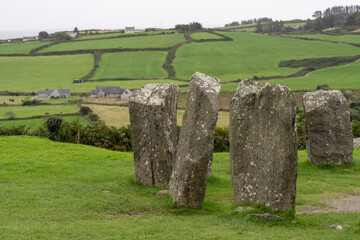 Naklejka premium Megalithic Circle of Drombeg, - The Altar of the Druid-, Rosscarbery approximately from the year 150 a. c., Ireland, United Kingdom