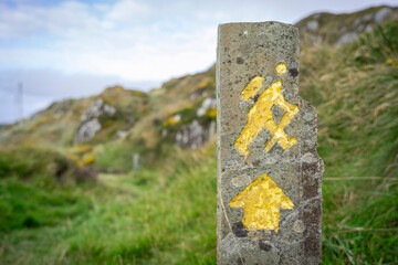 orientation post on the trail Sheep's Head Peninsula, Ireland, United Kingdom