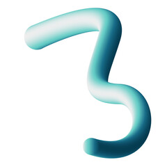 Fototapeta premium 3D Squiggle Element