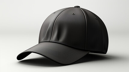 Black baseball cap isolated on white background generative AI