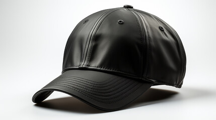 Black baseball cap isolated on white background generative AI