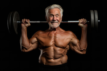 Fototapeta na wymiar Breaking stereotypes, this image conveys that age is just a number when it comes to fitness