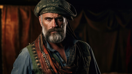 Obraz premium Rugged man dressed for the desert