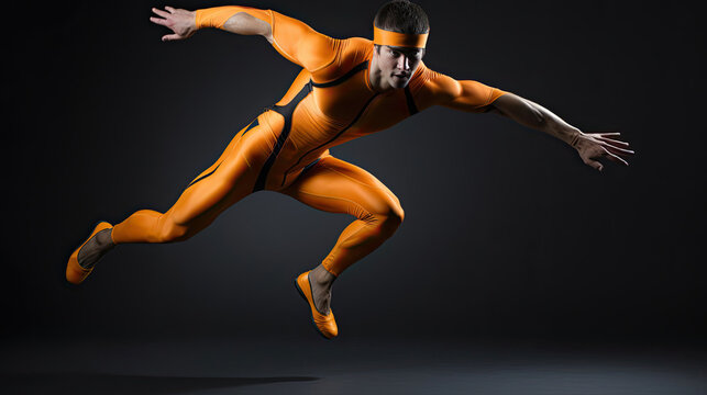 person in action wearing spandex suit