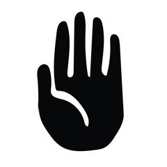 Set of hands showing different gestures. Palm pointing at something. Isolated flat vector illustration