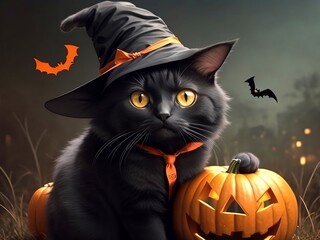 Happy Halloween, Halloween Scary Cat, Scary Background 