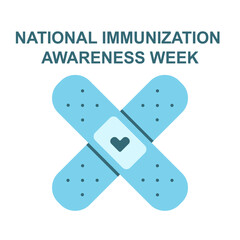 National Immunization Awareness Week vector illustration. Annual celebration .