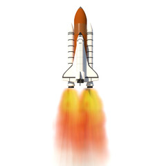 Naklejka premium rocket launch