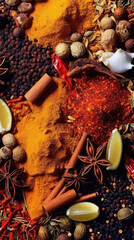Fototapeta na wymiar A closeup magazine quality shot of a traditional spices, AI Generated