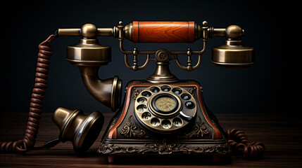 Fototapeta na wymiar Old fashioned telephone