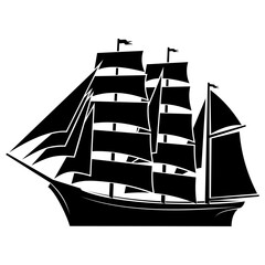 ancient junk silhouette