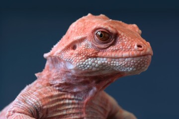 Fototapeta premium lizard midway through skin shedding