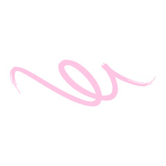 Hand drawn scrawl line. Sketch Line stroke. Hand drawn marker line stroke underline. Highlight underline and strike through. Pen line template. Vector illustration isolated on white background.