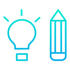 Outline gradient Creative Pencil icon