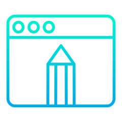 Outline gradient Browser icon