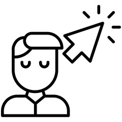 Outline Cursor User icon