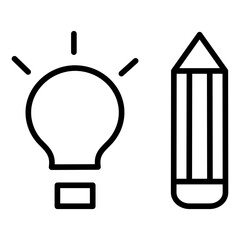 Outline Creative Pencil icon
