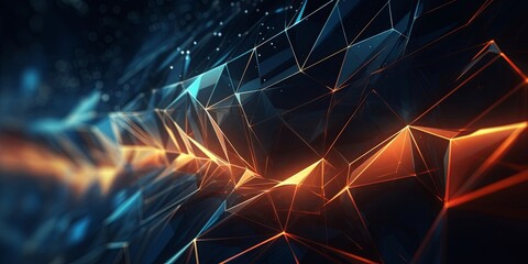 3D Modern Technology Abstract Background, Generative AI