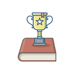 Trophy On Book