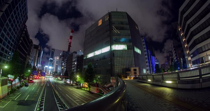 4k Tokyo Night Highway Timelapse Bridge Traffic Street 