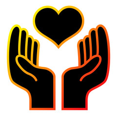 Hand With Heart Icon
