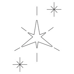 Sparkle star outline illustration