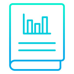 Outline gradient Analytics Book icon
