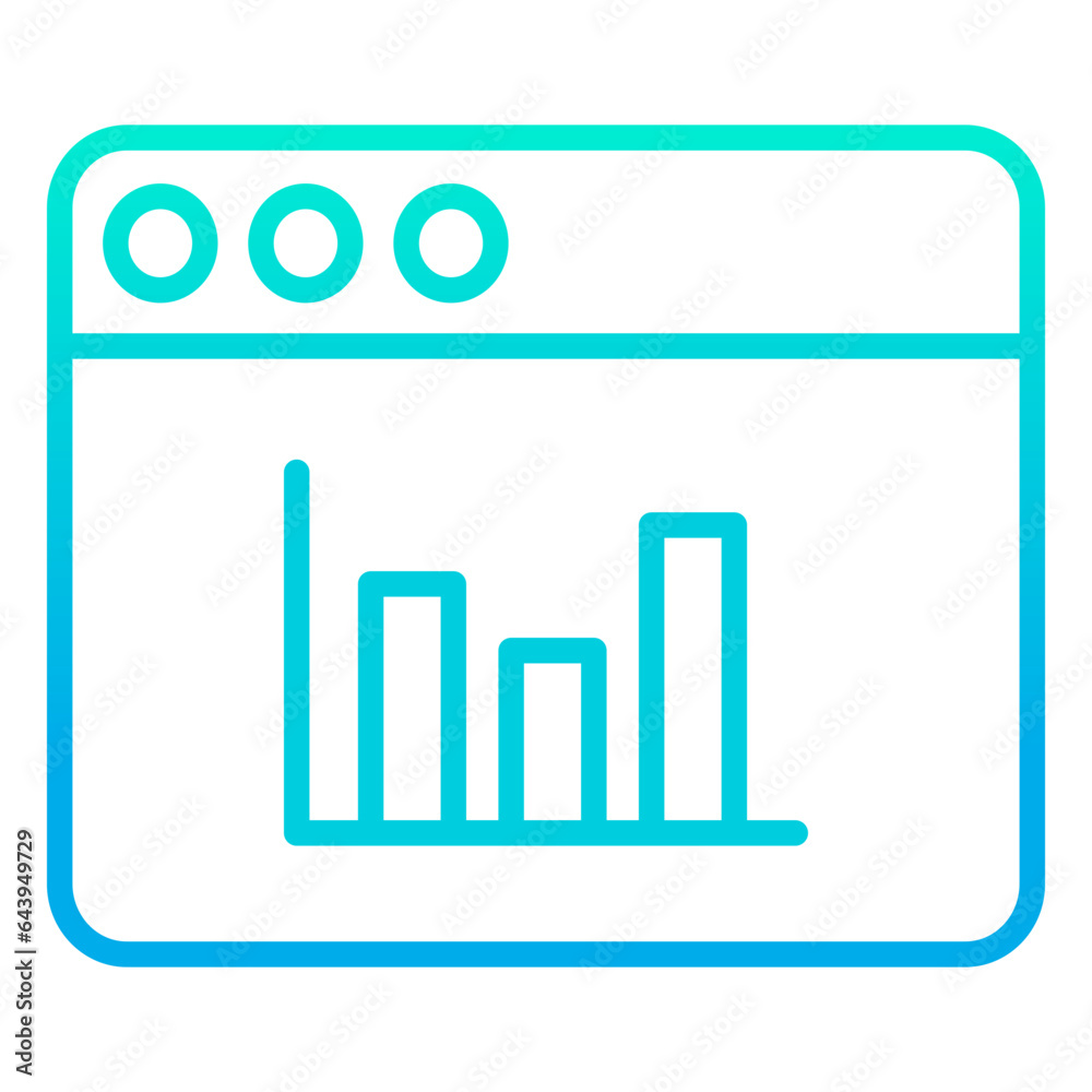 Wall mural Outline gradient Web Analytics icon