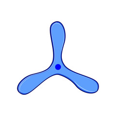 symbol boomerang cartoon. business consequence, kangaroo plain, curve bumerang symbol boomerang sign. isolated symbol vector illustration