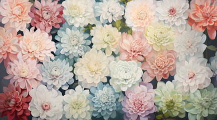 Colorful dahlia flower background - vintage effect style pictures.