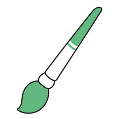Paint brush minimalist illustration