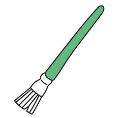 Paint brush minimalist illustration