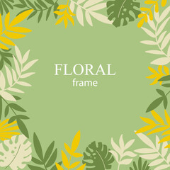 Frame of abstract leaves design
