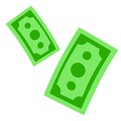 dollar paper vector sign, dollar money cash