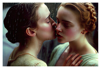 Loving girls - Made by human and Generative AI