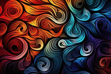 Fototapeta premium Abstract background with geometric swirls