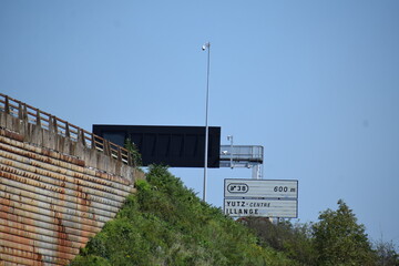 LED highway sign, off