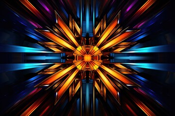 Fototapeta premium Trance psy abstract fractal burst