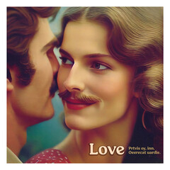 Valentine Mustache 02 - Made by human and Generative AI