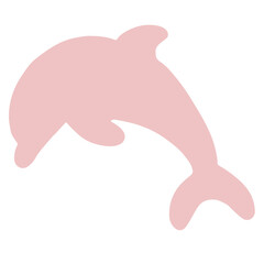 Dolphin shape flat illustration