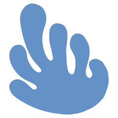 Seaweed shape flat illustration