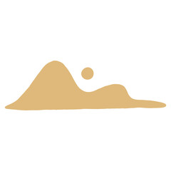 Mountain shape flat illustration