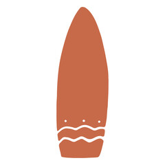 Surfboard shape flat illustration